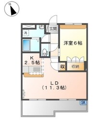 手柄駅 徒歩5分 2階の物件間取画像